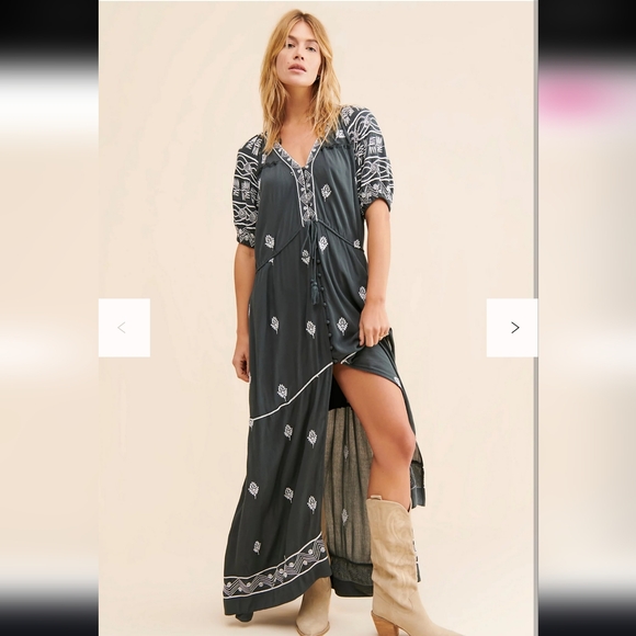 Free People Dresses & Skirts - Free People Riley Embroidered Maxi Dress
